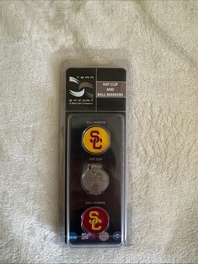 USC Trojans Hat Clip & Ball Markers - Cardinal/Gold